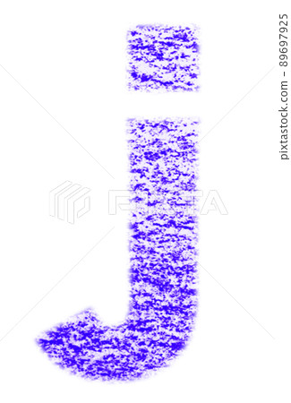 Alphabet drawn with crayon j lowercase blue purple background white with high resolution pass Other colors available Alphabet drawn with crayon j lowercase blue purple background white with high resolution pass Other colors available 89697925