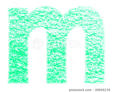 Alphabet drawn with crayon m lowercase blue green background white with high resolution pass Other colors available Alphabet drawn with crayon m lowercase blue green background white with high resolution pass Other colors available 89698156