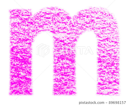 Alphabet drawn with crayon m lowercase pink background white with high resolution pass Other colors available Alphabet drawn with crayon m lowercase pink background white with high resolution pass Other colors available 89698157