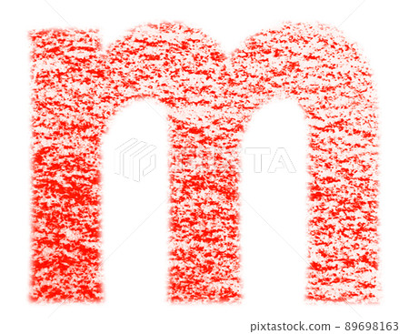 Alphabet drawn with crayon m lowercase red background white with high resolution pass Other colors available Alphabet drawn with crayon m lowercase red background white with high resolution pass Other colors available 89698163