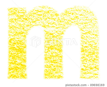Alphabet drawn with crayon m lowercase yellow background white with high resolution pass Other colors available Alphabet drawn with crayon m lowercase yellow background white with high resolution pass Other colors available 89698169