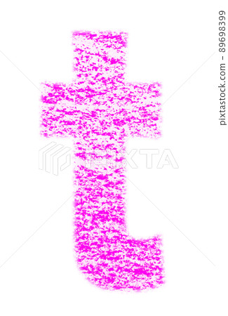 Alphabet drawn with crayon t lowercase pink background white with high resolution pass Other colors available Alphabet drawn with crayon t lowercase pink background white with high resolution pass Other colors available 89698399