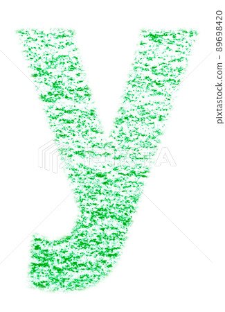 用蠟筆 y 小寫字母綠色背景白色高分辨率通過其他顏色可用 用蠟筆 y 小寫字母綠色背景白色高分辨率通過其他顏色可用 89698420