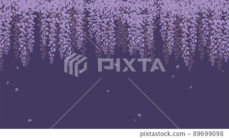 Image background of wisteria flowers in full bloom hanging from above (dark color) Image background of wisteria flowers in full bloom hanging from above (dark color) 89699098