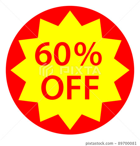 60% off discount sticker design 89700081