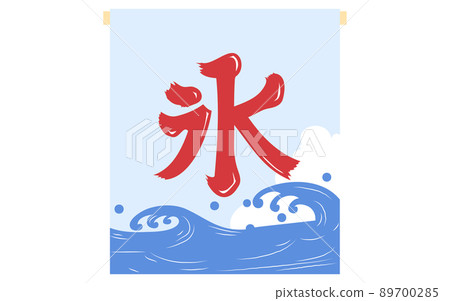Ice flag, ice letters and waves Ice flag, ice letters and waves 89700285