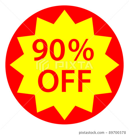 90% off discount sticker design 89700378