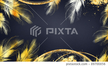 背景質感豪華金色金色折疊屏風金紙 89700856