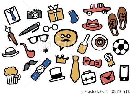 Vector illustration of joyous celebration of Happy Father's Day-hand drawn lettering phrase. Vector illustration of joyous celebration of Happy Father's Day-hand drawn lettering phrase. 89701518