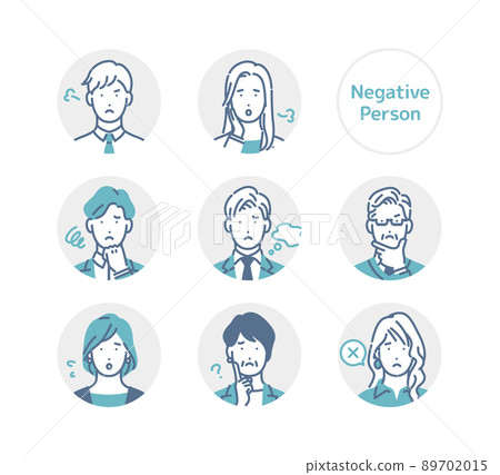 負面業務人圓圈圖標 負面業務人圓圈圖標 89702015