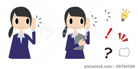 An office worker who listens with a smile An office worker who listens with a smile 89704599