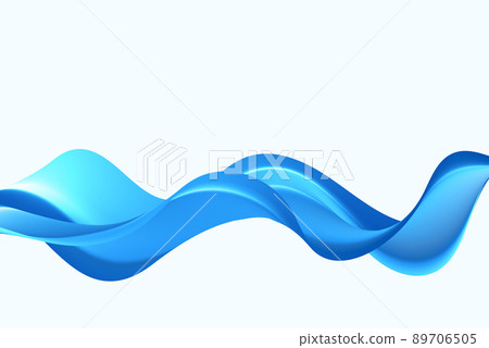 Blue wavy wave flow on abstract background. Horizontal blue vector wave design Blue wavy wave flow on abstract background. Horizontal blue vector wave design 89706505