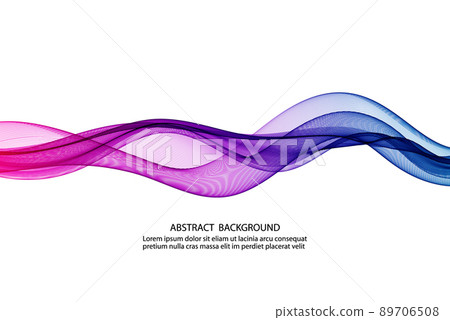Blue purple transparent wavy wave on abstract background. Wave horizontal vector design Blue purple transparent wavy wave on abstract background. Wave horizontal vector design 89706508