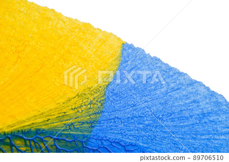 blue pink yellow abstract acrylic painting color texture on white paper background by using rorschach inkblot method blue pink yellow abstract acrylic painting color texture on white paper background by using rorschach inkblot method 89706510
