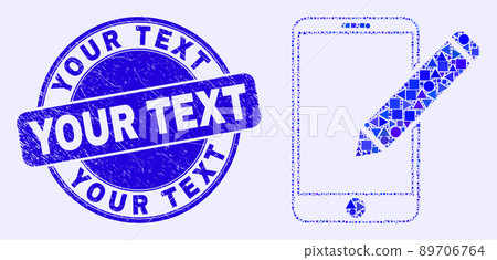 Blue Scratched Your Text Seal and Edit Phone Records Mosaic Blue Scratched Your Text Seal and Edit Phone Records Mosaic 89706764