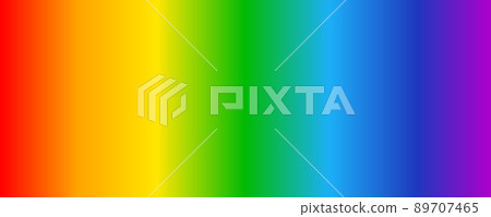 Optical light spectrum. Rainbow gradient background. Electromagnetic visible color spectrum for human eye. Color scheme from infrared to ultraviolet. Vector illustration 89707465
