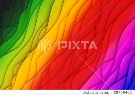 Abstract colorful background, cut waves. 3D rendering Abstract colorful background, cut waves. 3D rendering 89709496