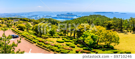 View from Hiyamizudake Park Observatory Panorama [Sasebo City, Nagasaki Prefecture] 89710246