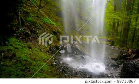 A mysterious new waterfall that can be seen from the back of the waterfall A mysterious new waterfall that can be seen from the back of the waterfall 89710867