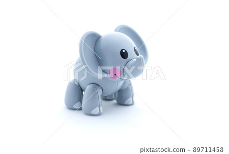 Toy elephant on a white background Toy elephant on a white background 89711458