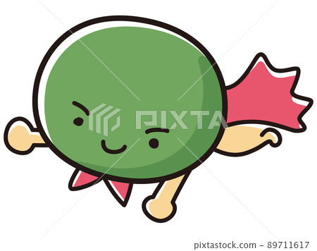 圓臉英雄人物插圖 89711617