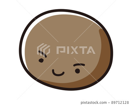 Illustration of a round face character Illustration of a round face character 89712128