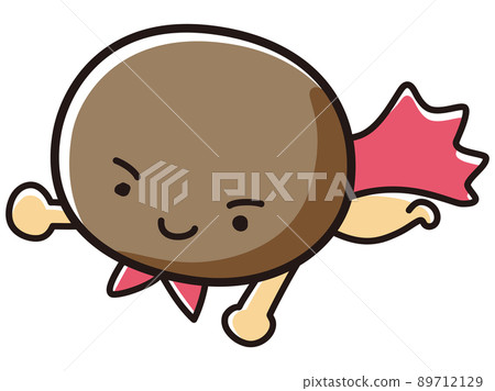 Illustration of a hero character with a round face 89712129