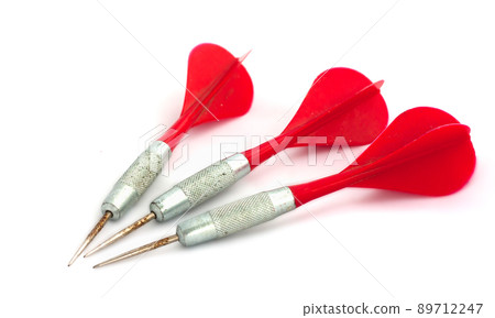 Three darts on a white background Three darts on a white background 89712247
