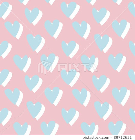 Heart shaped brush stroke seamless pattern design for fashion textiles, graphics and crafts 89712631