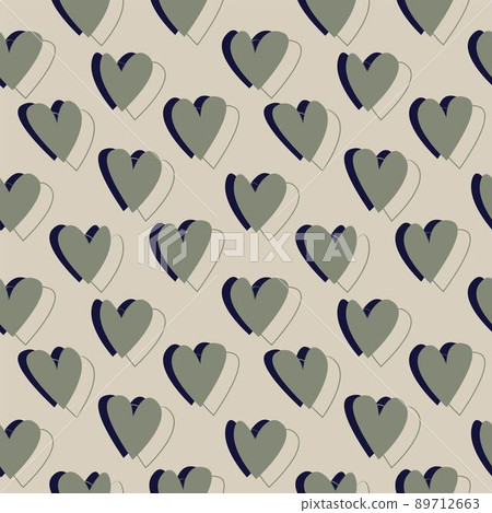 Heart shaped brush stroke seamless pattern design for fashion textiles, graphics and crafts 89712663