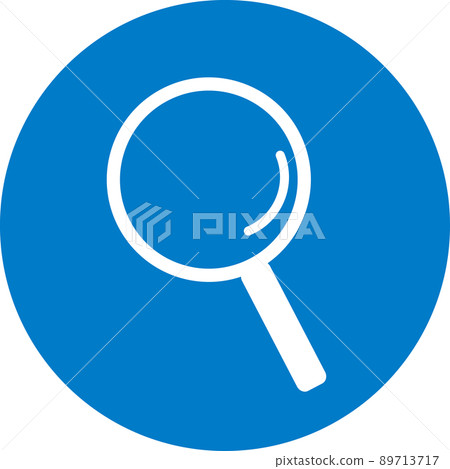 Mushimegane magnifying glass loupe search circled blue Mushimegane magnifying glass loupe search circled blue 89713717