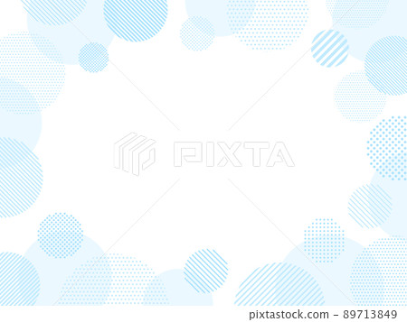 Light blue dot and striped circle decorative frame Light blue dot and striped circle decorative frame 89713849