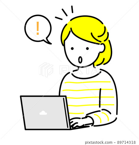 操作計算機的女性自由計算機注意到 操作計算機的女性自由計算機注意到 89714318