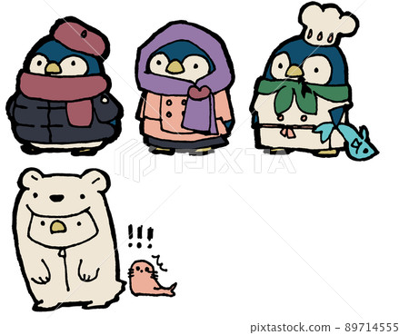 企鵝字符冬天 89714555