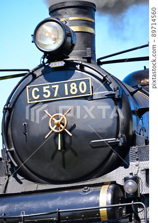 Niigata Prefecture JR East Ban-Etsusai Line SL Banetsu Monogatari (150 years of railway opening without head mark) Front up 89714560
