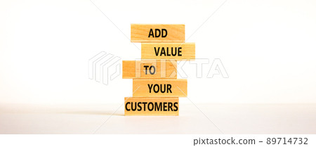 Add value to your customers symbol. Concept...-照片素材（圖片） [89714732 ...