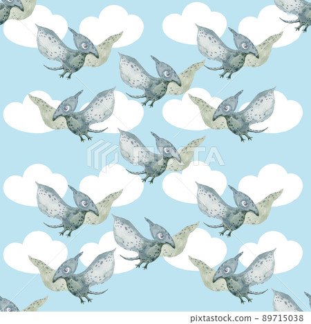 hand-drawn colored seamless repeating children pattern with cute dinosaurs, rainbow in Scandinavian style on a white background. Baby pattern with dinosaurs. Cute baby animals. hand-drawn colored seamless repeating children pattern with cute dinosaurs, rainbow in Scandinavian style on a white background. Baby pattern with dinosaurs. Cute baby animals. 89715038