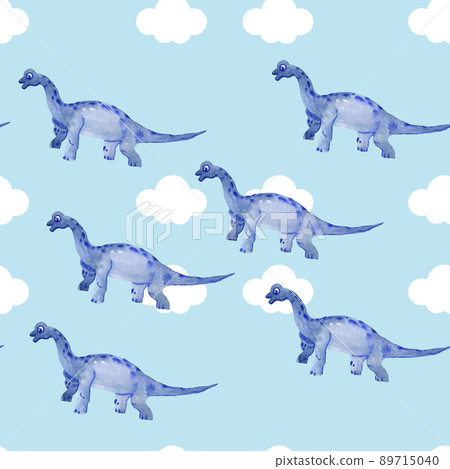 hand-drawn colored seamless repeating children pattern with cute dinosaurs, rainbow in Scandinavian style on a white background. Baby pattern with dinosaurs. Cute baby animals. hand-drawn colored seamless repeating children pattern with cute dinosaurs, rainbow in Scandinavian style on a white background. Baby pattern with dinosaurs. Cute baby animals. 89715040