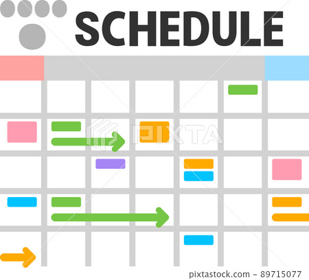 帶有日程表、日曆的日曆 89715077