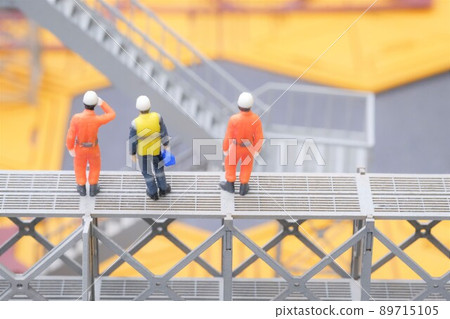 Construction site and workers 89715105