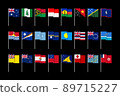 Flags of states and dependent territories of Australia and Oceania. 89715227
