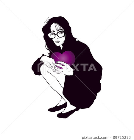 擁抱 heart_purple 的女人 擁抱 heart_purple 的女人 89715253