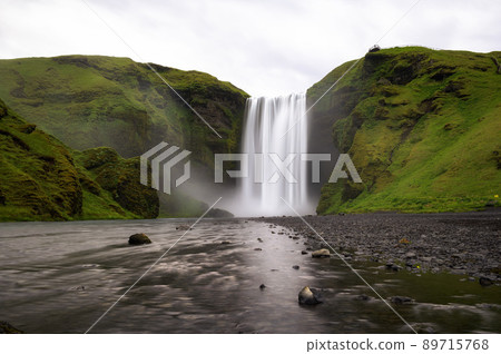 Skogafoss waterfall in southern Iceland 89715768