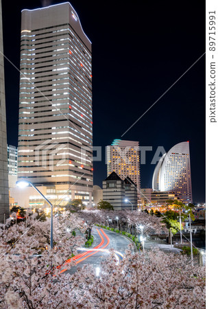 城市夜景和夜櫻 城市夜景和夜櫻 89715991