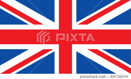 Flag of Great Britain. Vector drawing icon 89716034