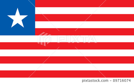Flag of Liberia. Vector drawing icon 89716074