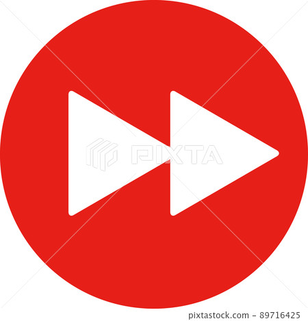 Fast forward button icon red Fast forward button icon red 89716425