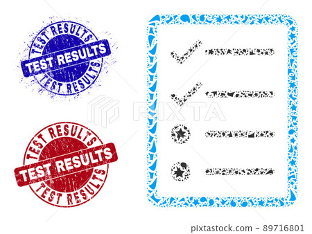 Checklist Page Mosaic of Fractions with Test Results Scratched Stamps Checklist Page Mosaic of Fractions with Test Results Scratched Stamps 89716801