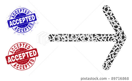 Arrow Right Mosaic of Fractions with Accepted Textured Seal Stamps Arrow Right Mosaic of Fractions with Accepted Textured Seal Stamps 89716868