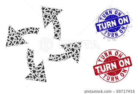 Centrifugal Arrows Mosaic of Shards with Turn On Textured Seals Centrifugal Arrows Mosaic of Shards with Turn On Textured Seals 89717458